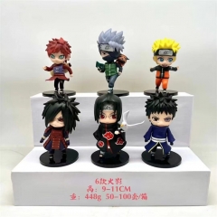 6PCS/SET 9-11CM Naruto Cartoon Anime PVC Figure