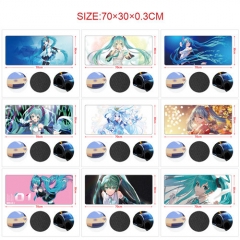 11 Styles 70*30CM Hatsune Miku Cartoon Pattern Anime Mouse Pad