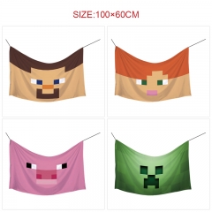 100*60cm 8 Styles Minecraft Hot Sale Flag Anime Decoration Flag