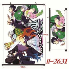 60*90CM Demon Slayer: Kimetsu no Yaiba Wall Scroll Cartoon Pattern Decoration Anime Wallscroll