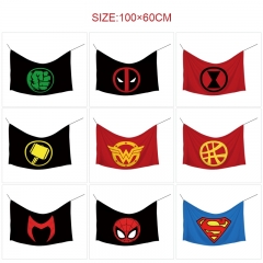 100*60cm 14 Styles Superhero The Hulk Hot Sale Flag Anime Decoration Flag