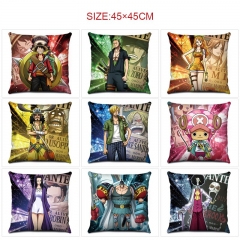 45*45cm 19 Styles One Piece Cartoon Two Sides Anime Pillow