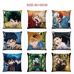 45*45cm 10 Styles My Hero Academia Cartoon Two Sides Anime Pillow