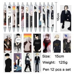 12pcs/set 3 Styles Tokyo Revengers Cartoon Anime Pen Stationery