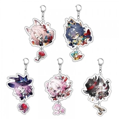 5 Styles Honkai: Star Rail Cartoon Anime Acrylic Keychain