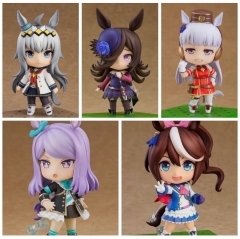 5 Styles10cm Nendoroid Uma Musume Pretty Derby Mejiro McQueen Tokai Teio Collectible Model Toy Anime PVC Figure