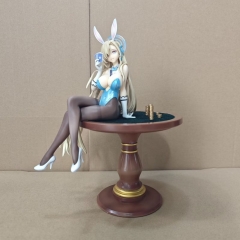 27cm Blue Archive Itinose Asena Sitting Table Bunny Girl Cartoon Anime PVC Figure Toys