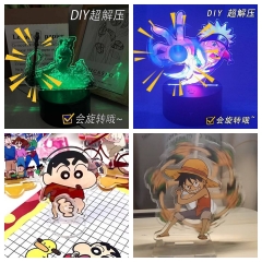 6 Styles Black Myth: Wukong One Piece Crayon Shin-chan16 Colors Changed Photo Frame Picture Lamp Anime Acrylic Nightlight