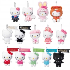 10cm 14 Styles Sanrio Hello Kitty Cartoon Anime Plush Toy Pendant Keychain