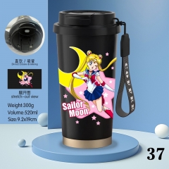 520ml Pretty Soldier Sailor Moon Cartoon Stainless Steel Coffee Cup Anime Mug