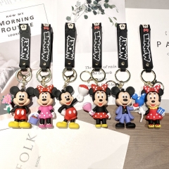 20 Styles Mickey Minnie Mouse Cartoon Anime Figure Keychain