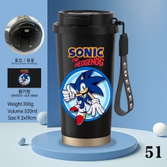 520ml Sonic the Hedgehog Cartoon Stainless Steel Coffee Cup Anime Mug