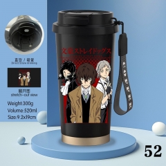 520ml Bungo Stray Dogs Cartoon Stainless Steel Coffee Cup Anime Mug