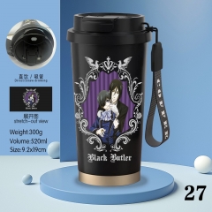 520ml Kuroshitsuji/Black Butler Cartoon Stainless Steel Coffee Cup Anime Mug