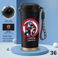 520ml Captain America Cartoon Stainless Steel Coffee Cup Anime Mug