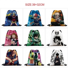 10 Styles 39*32CM My Hero Academia Anime Cartoon Drawstring Bag