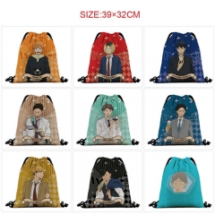 10 Styles 39*32CM Haikyuu Anime Cartoon Drawstring Bag