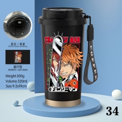 520ml 2 Styles Chainsaw Man Cartoon Stainless Steel Coffee Cup Anime Mug