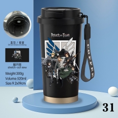 520ml Attack on Titan/Shingeki No Kyojin Cartoon Stainless Steel Coffee Cup Anime Mug