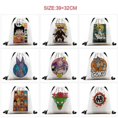 10 Styles 39*32CM Dragon Ball Z Anime Cartoon Drawstring Bag