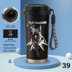 520ml Genshin Impact Cartoon Stainless Steel Coffee Cup Anime Mug