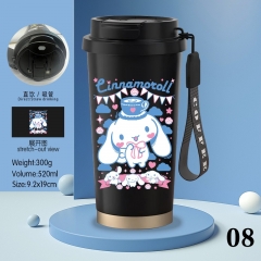 520ml 2 Styles Sanrio Kuromi Cartoon Stainless Steel Coffee Cup Anime Mug