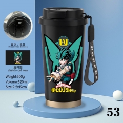 520ml My Hero Academia Cartoon Stainless Steel Coffee Cup Anime Mug