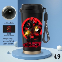 520ml Marvel Comics Deadpool Cartoon Stainless Steel Coffee Cup Anime Mug