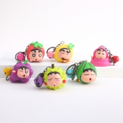 6pcs/set 5cm Crayon Shin-chan Cartoon Surprise Blind Box Anime PVC Figure Keychain