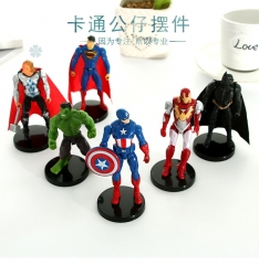 10*6*4cm 6 Styles Superman The Hulk Captain America Batman Cartoon Anime Resin Figure