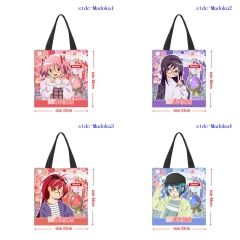 33*38cm 5 Styles Puella Magi Madoka Magica Shopping Bag Canvas Anime Handbag