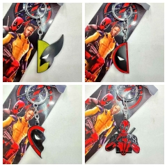 4 Styles Deadpool & Wolverine Cartoon Anime Alloy Keychain