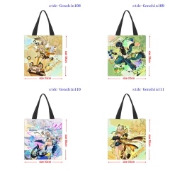 33*38cm 5 Styles Genshin Impact Shopping Bag Canvas Anime Handbag