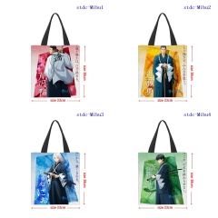 33*38cm 7 Styles The Blue Wolves of Mibu Shopping Bag Canvas Anime Handbag