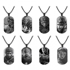 12 Styles Black Myth Wukong Cartoon Anime Stainless Steel Necklace