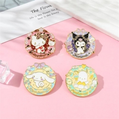 4 Styles Sanrio Hello Kitty Kuromi Cartoon Anime Alloy Badge