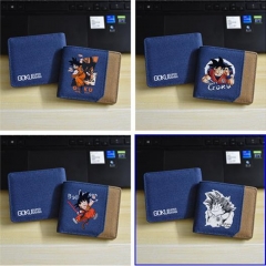 6 Styles Dragon Ball Z Son Goku Cartoon Short Purse Anime Canvas Wallet