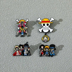 4 Styles One Piece Cartoon Pin Anime Alloy Brooch