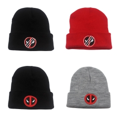 4 Styles Deadpool Cartoon Pattern Cap Anime Knitted Hat