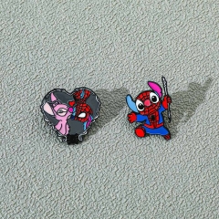 2 Styles Lilo & Stitch Cartoon Pin Anime Alloy Brooch