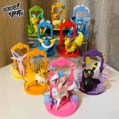 9pcs/set Pokemon Eeveelution Cartoon Surprise Blind Box Anime PVC Figures