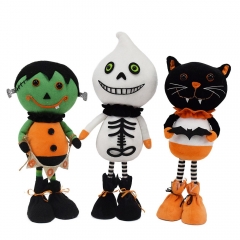 3 Styles Horror Frankenstein White Ghost Black Cat Giant Anime Plush Toy Doll