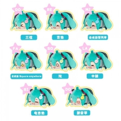 （Genuine) 8pcs/set Hatsune Miku Cartoon Surprise Blind Box Anime Plush Toy Doll