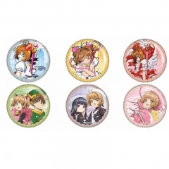 （Genuine) 6pcs/set Card Captor Sakura Cartoon Pin Anime Tinplate Brooch