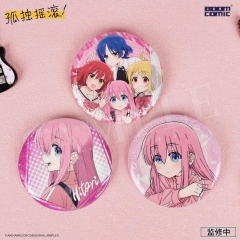 （Genuine) 75mm 3 Styles Bocchi the Rock! Cartoon Pin Anime Tinplate Brooch