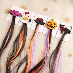 5 Styles 40cm Halloween Pumpkin Bat Decoration Anime Wig Hair Clip