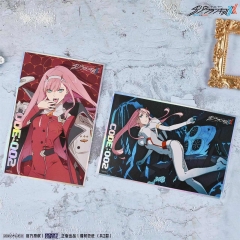 （Genuine）2 Styles DARLING in the FRANXX Cartoon Laser Tickets Anime Bookmark