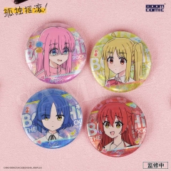 （Genuine) 58mm 4 Styles Bocchi the Rock! Cartoon Pin Anime Tinplate Brooch