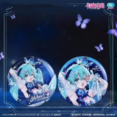 （Genuine) 58mm 2 Styles Hatsune Miku Cartoon Pin Anime Tinplate Brooch