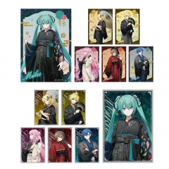 （Genuine) 12pcs/set Hatsune Miku Cartoon Standing Plate Anime Card Book